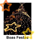 Postais de Natal à noite