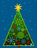Postais de Árvore de Natal Moderna